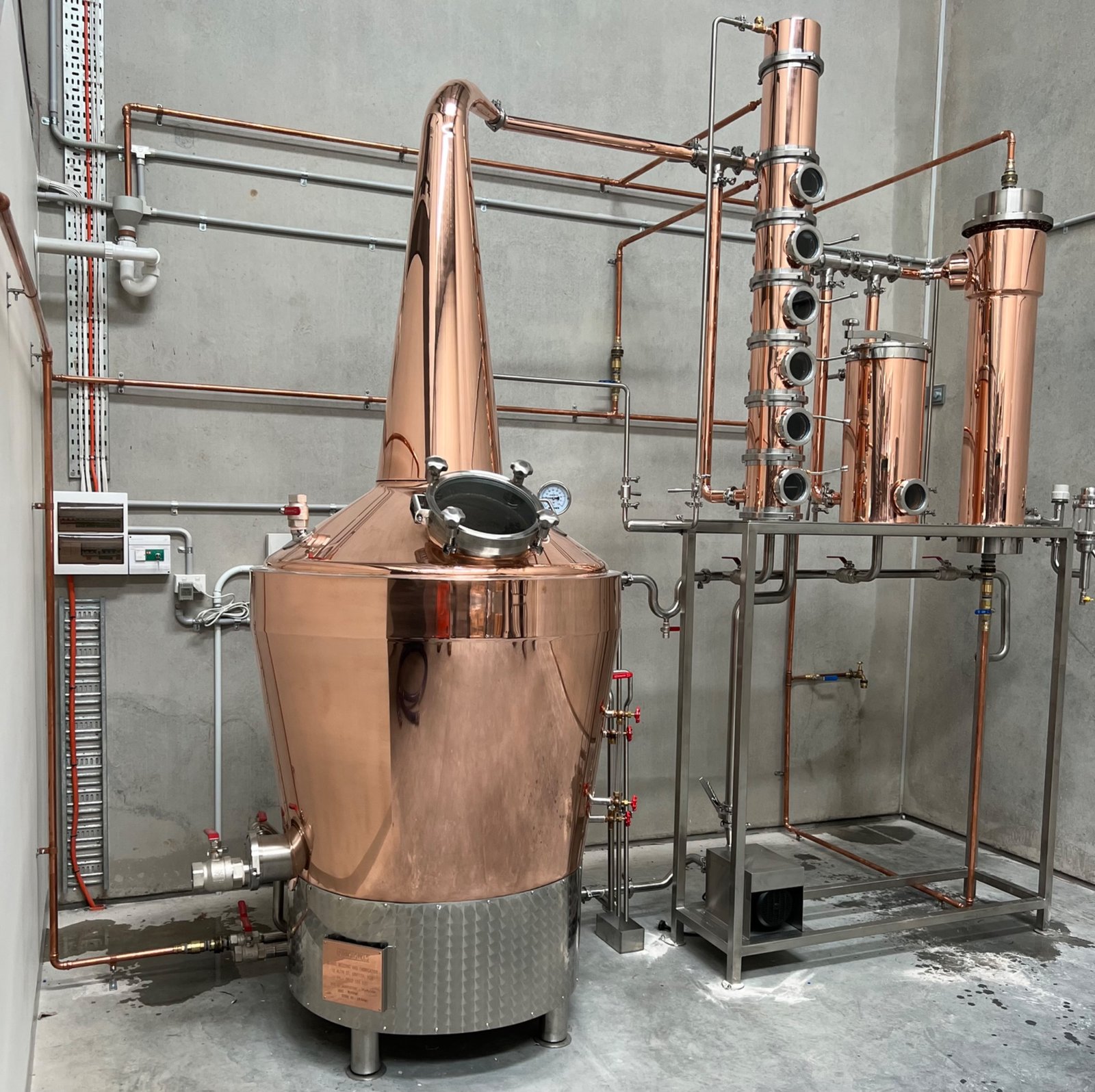 Industrial copper pipework